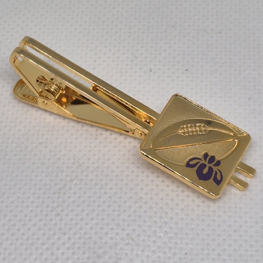 UNIQUE Gold Toned Football Themed Tie Clip